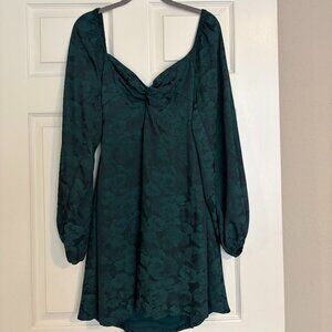 Altar'd State Dark Green and Black Floral Dress